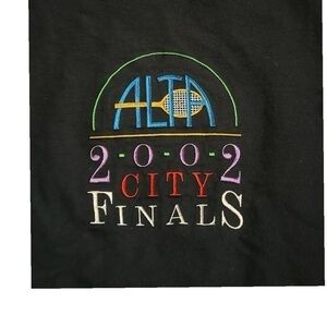 Jerzees, size Large, sweatshirt, black fleece interior, ALTA 2002 City Finals